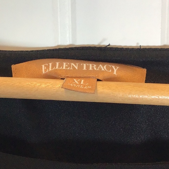 💖 Ellen Tracy | Black/White Twist Front Jersey Dress Size XL - Picture 9 of 12